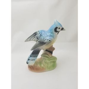 Vintage Napcoware Blue Jay Ceramic Bird